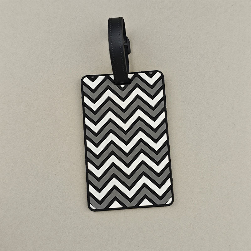 Unisex Chevron Pattern Travel Luggage Tag LoungeYard — product view 4