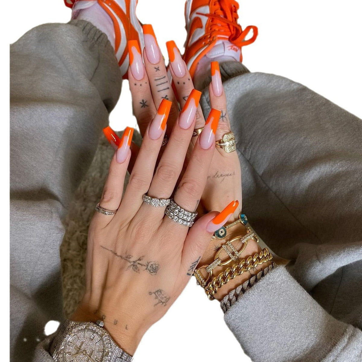 Bold Neon Tip Press-On Nails — product view 2