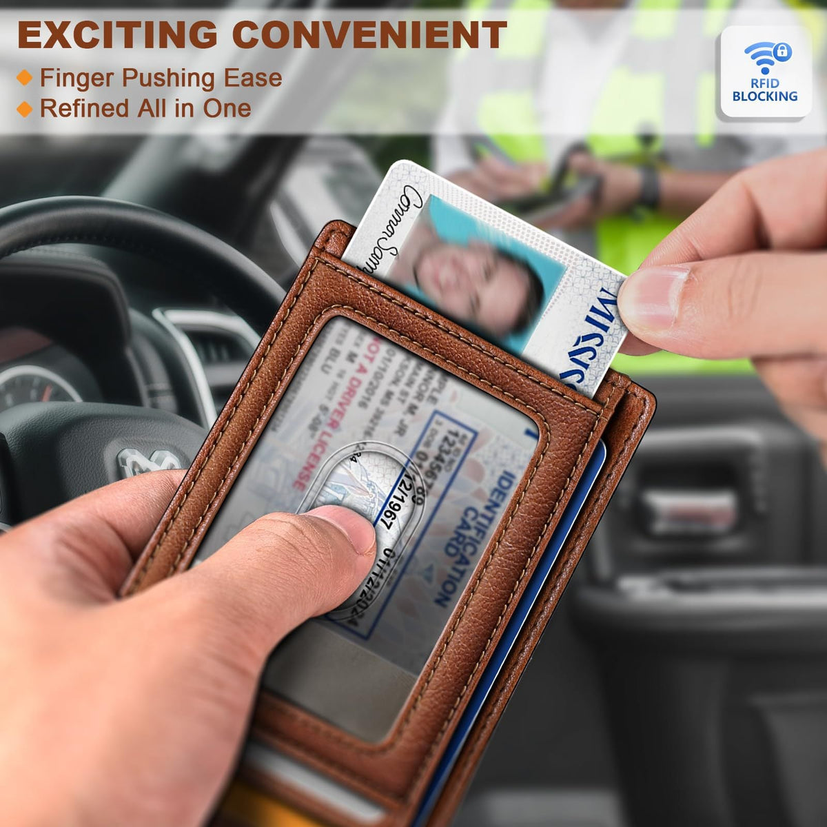 Sleek Multifunctional Leather Cardholder LoungeYard — product view 4