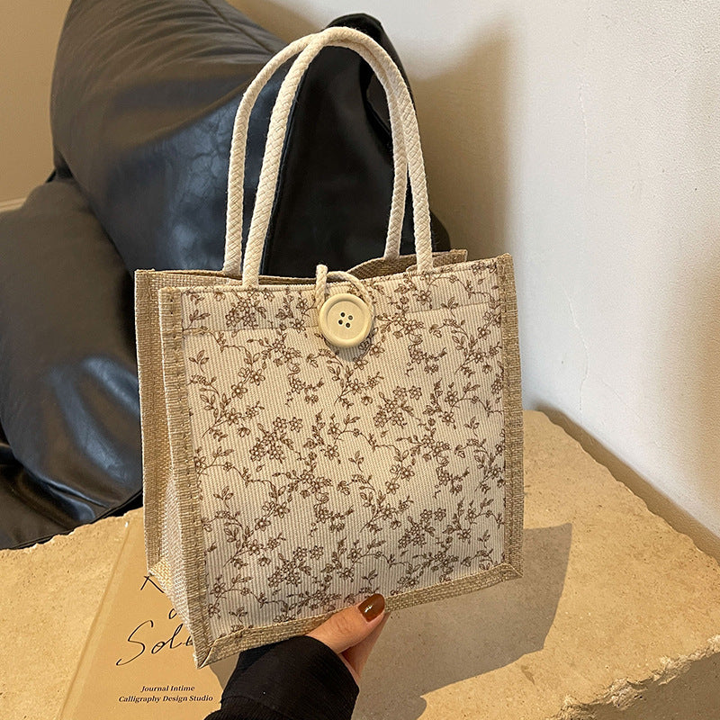 Decorative Floral Print Tote Bag 1790617122 — product view 2