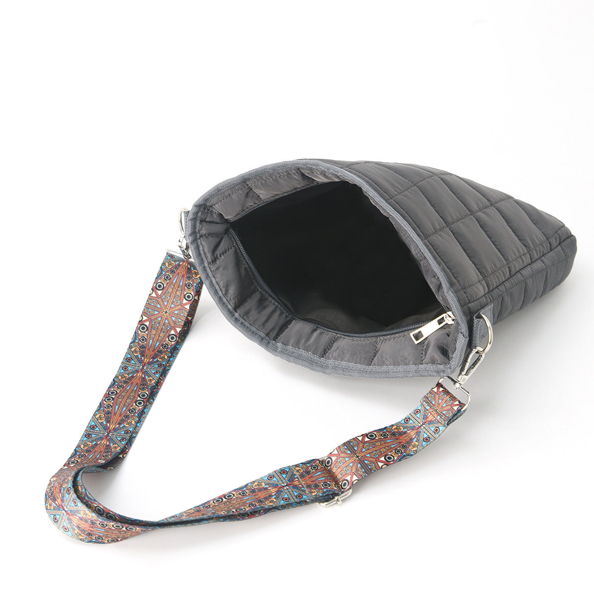 Fashionable shoulder bag with square quilted pattern LoungeYard — product view 3