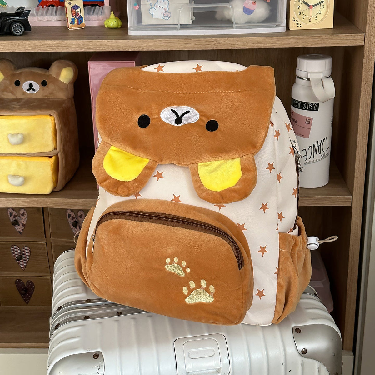 Cute Animal-Theme Plush Backpack LoungeYard — product view 6