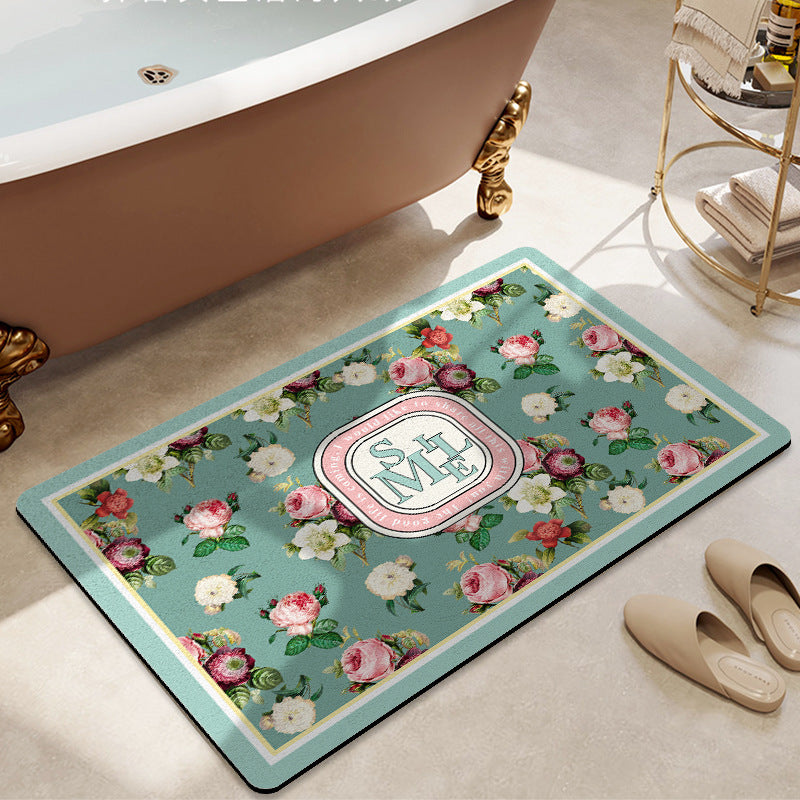 Floral Decorative Bath Mat — product view 4