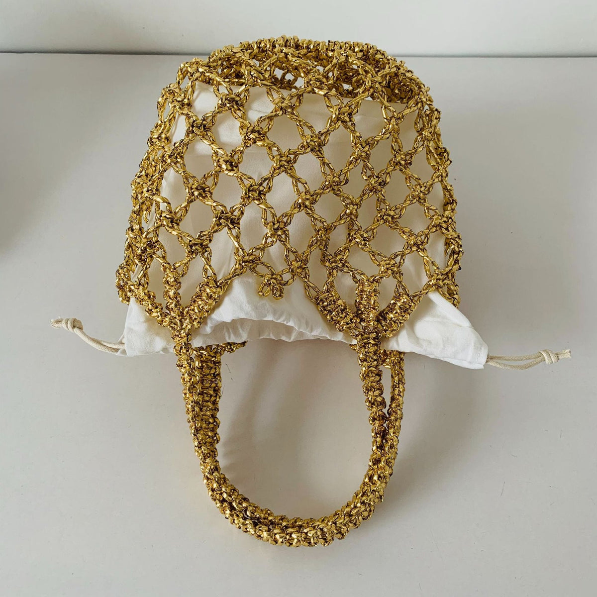 Net shopping bag with interior lining LoungeYard — product view 3