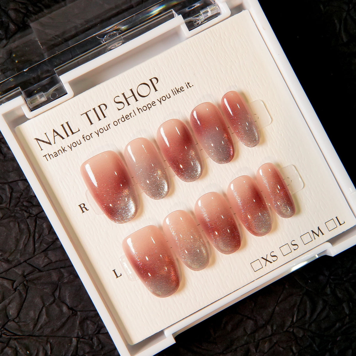 Ombre Glitter Press-On Nails — product view 2