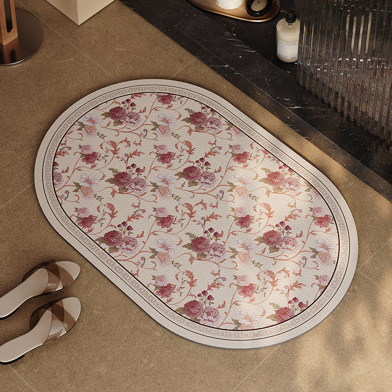 Floral Design Bathroom Mat — product view 3