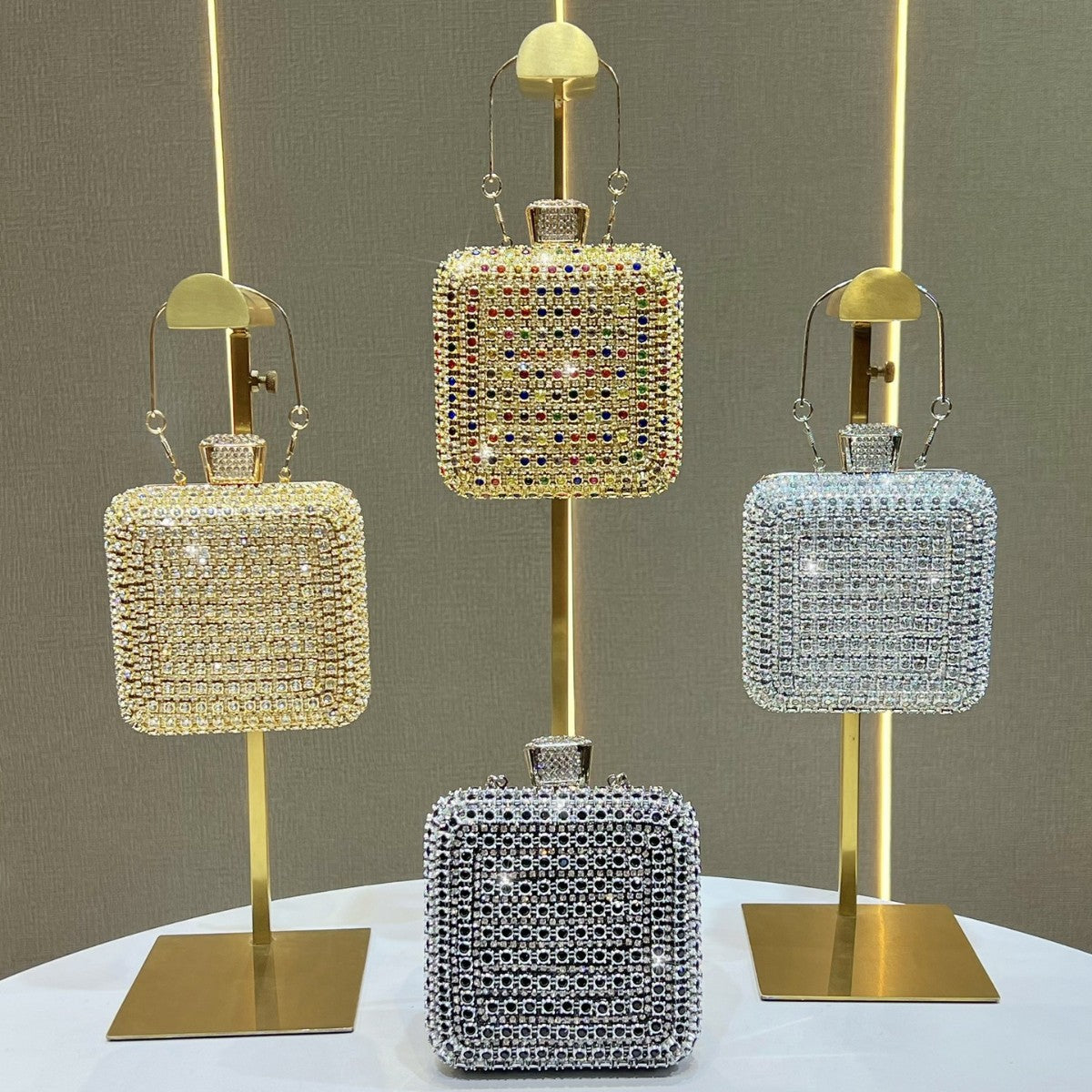 Glamorous Rhinestone-Embellished Clutch — product view 4