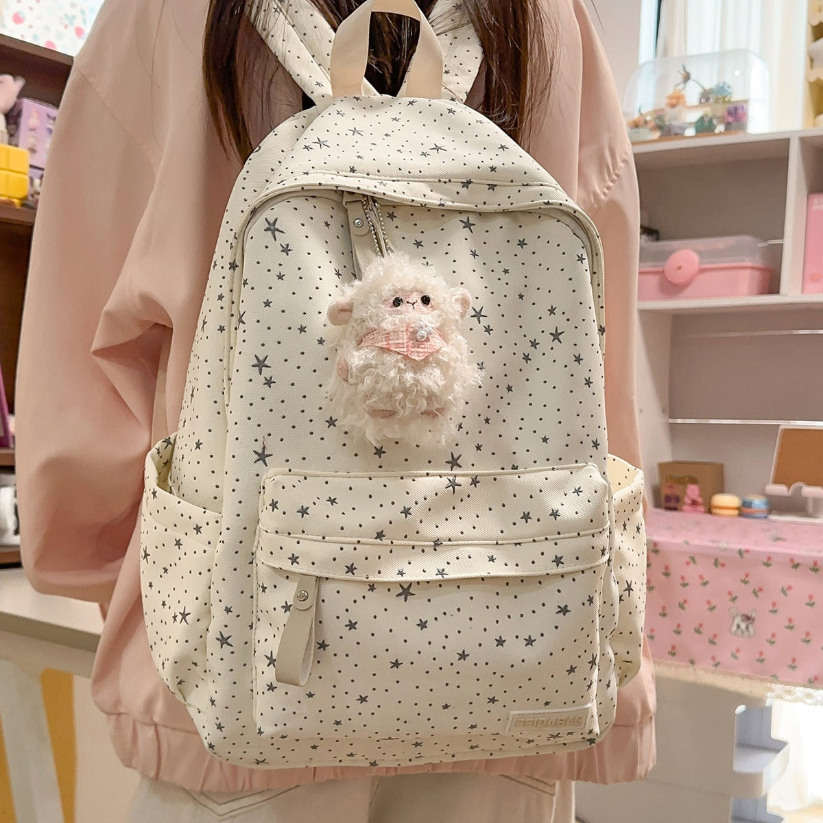 Star-Patterned Casual Backpack LoungeYard 1791204286 — product view 1