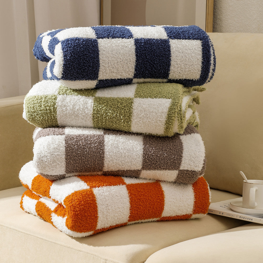 Cozy Checkerboard Fleece Blanket — product view 1