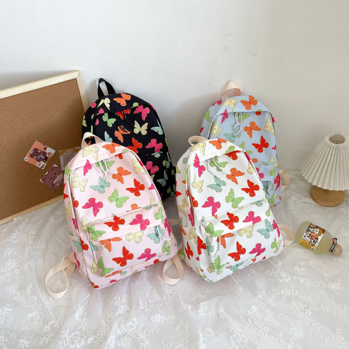 Vibrant Butterfly Patterned Backpack LoungeYard — product view 1