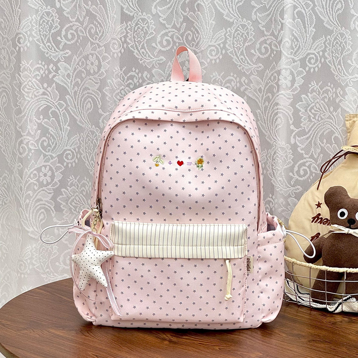 Casual Star-Printed Backpack LoungeYard — product view 6