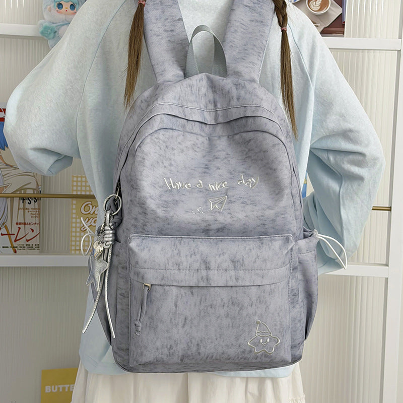 Multi-Functional Emblazoned Casual Backpack LoungeYard — product view 3