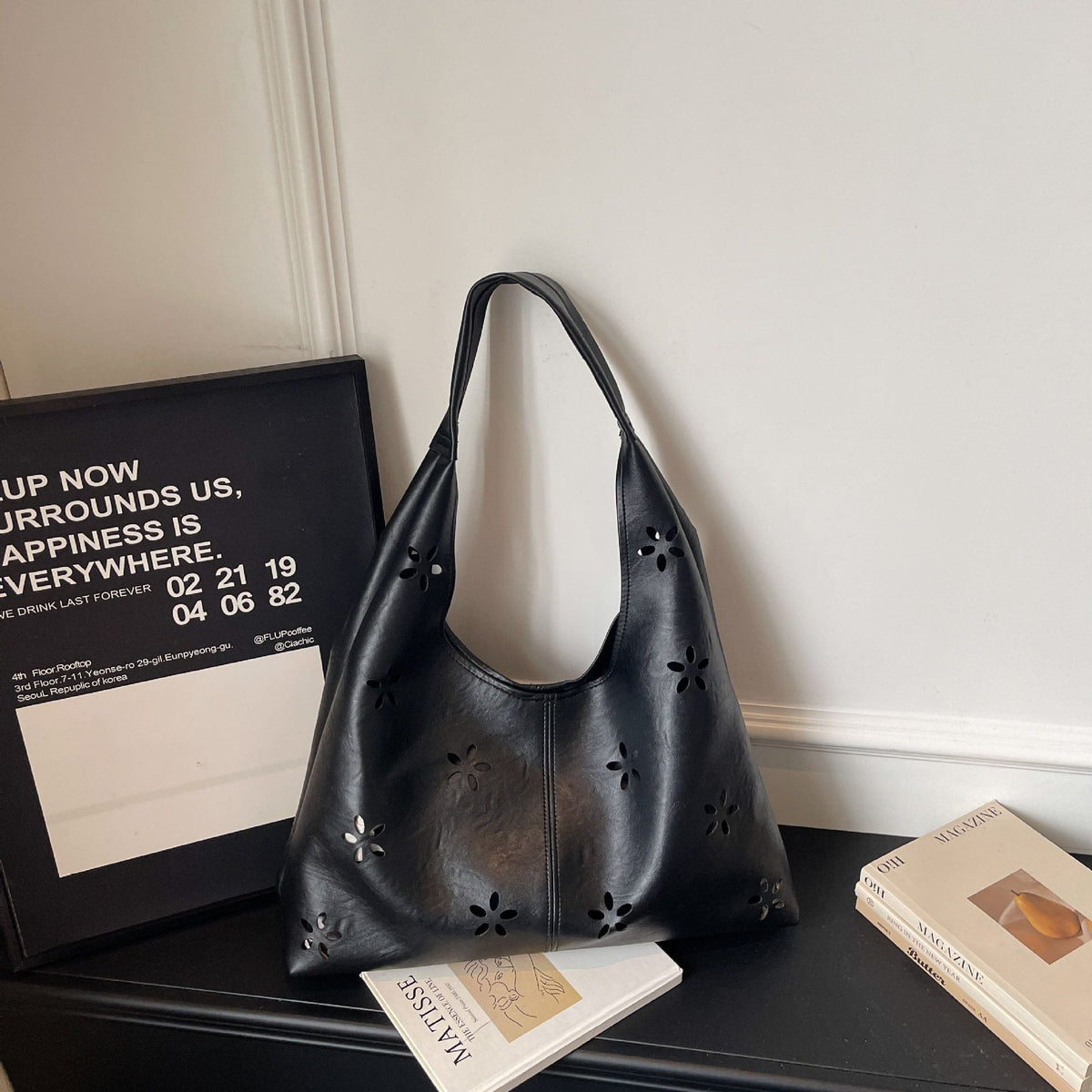 Floral Cut-Out Hobo Bag LoungeYard — product view 6