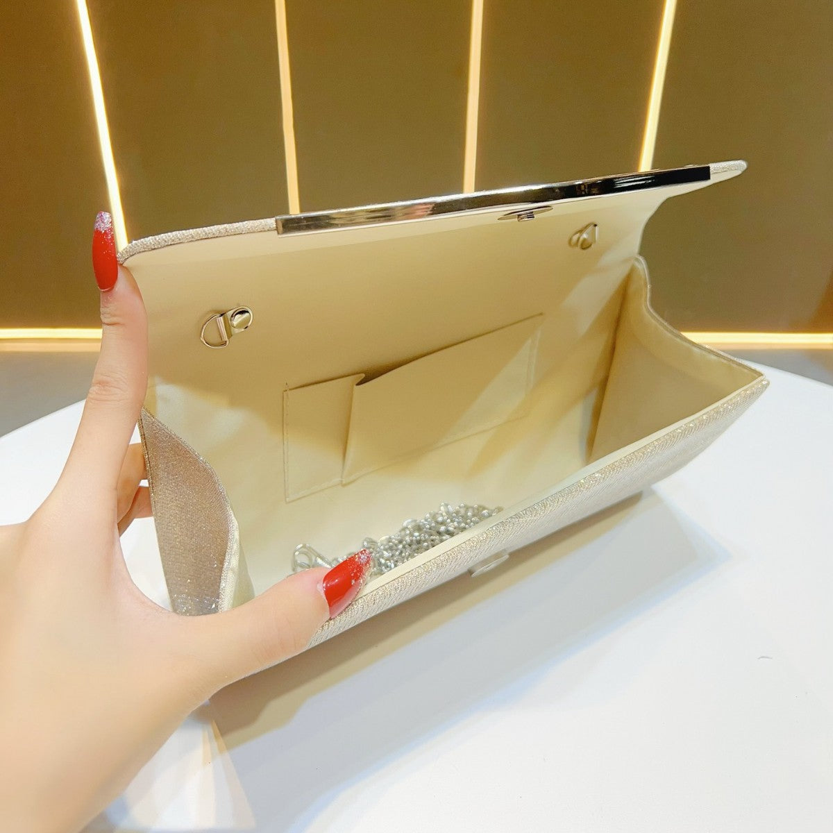 Elegant Pleated Clutch Bag — product view 3