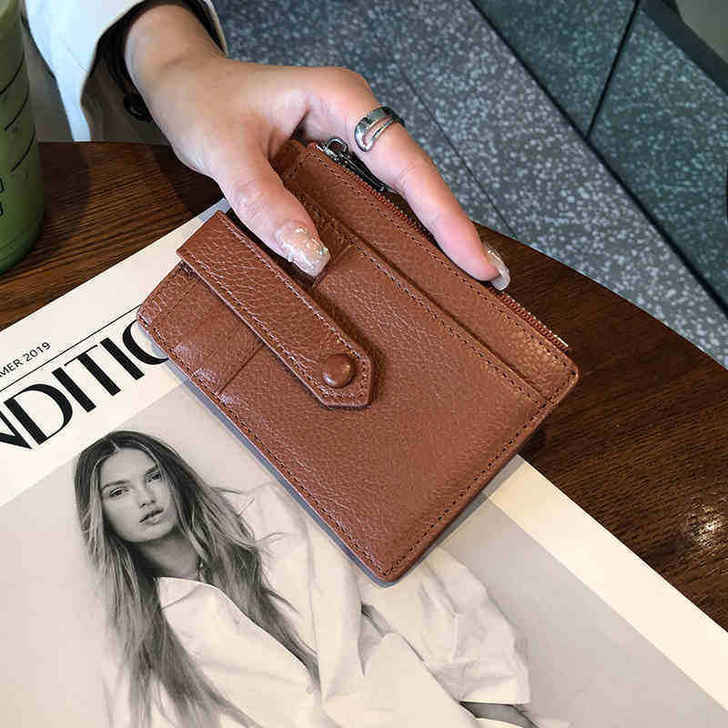 Compact Leather Zippered Card Holder — product view 6