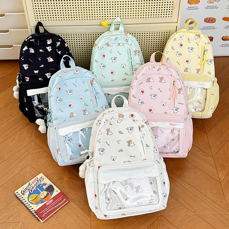 Cute Cartoon-Patterned Backpack LoungeYard — product view 4