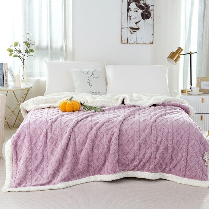 Cozy Patterned Fleece Blanket — product view 2