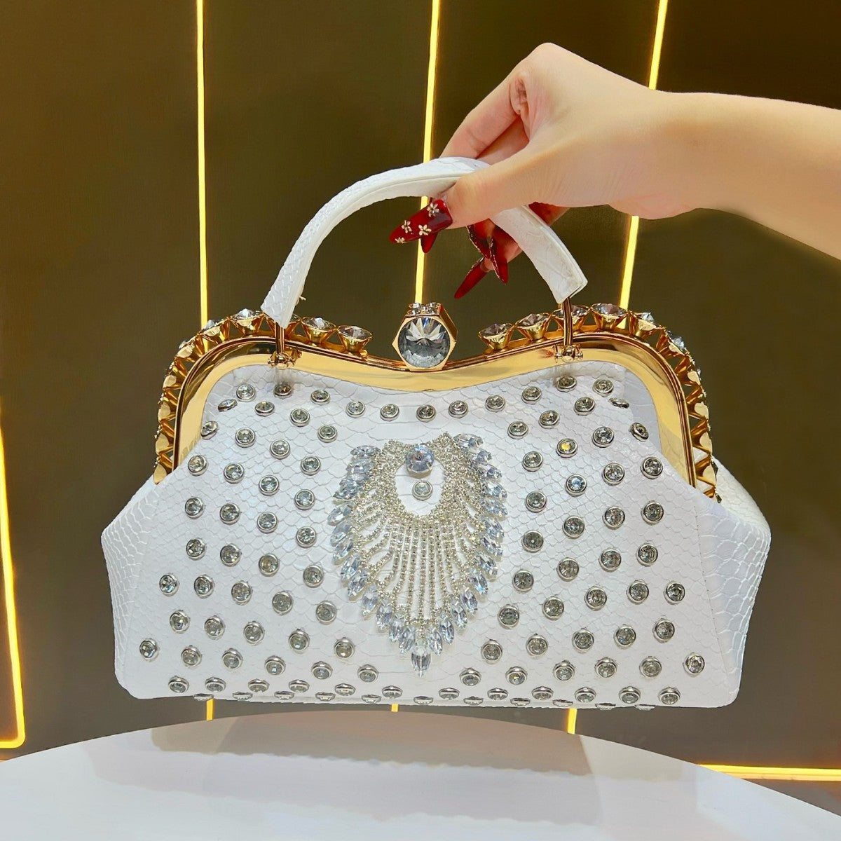 Luxurious Crystal-Embellished Evening Handbag — product view 1