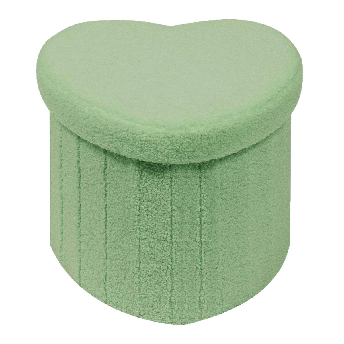 Heart-Shaped Plush Storage Ottoman Bowlift — product view 3