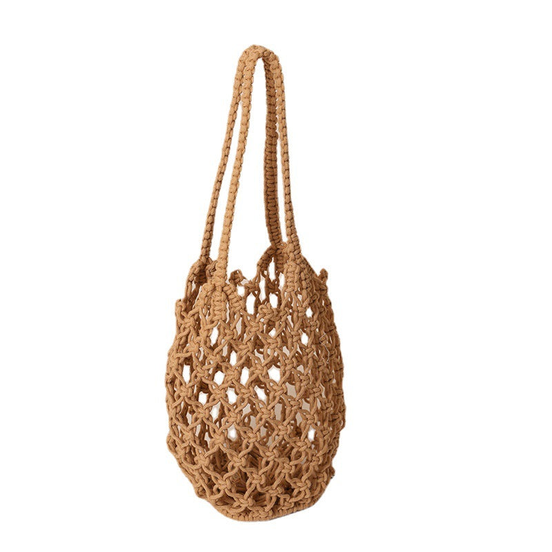 Macrame Tote Bag with Unique Lacing LoungeYard — product view 5
