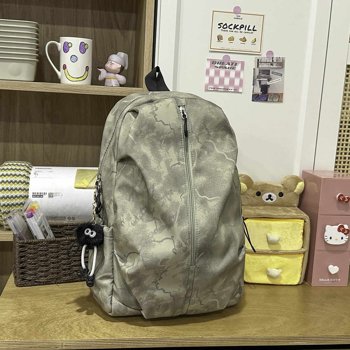 Multifunctional Casual Backpack with Unique Texture LoungeYard — product view 7