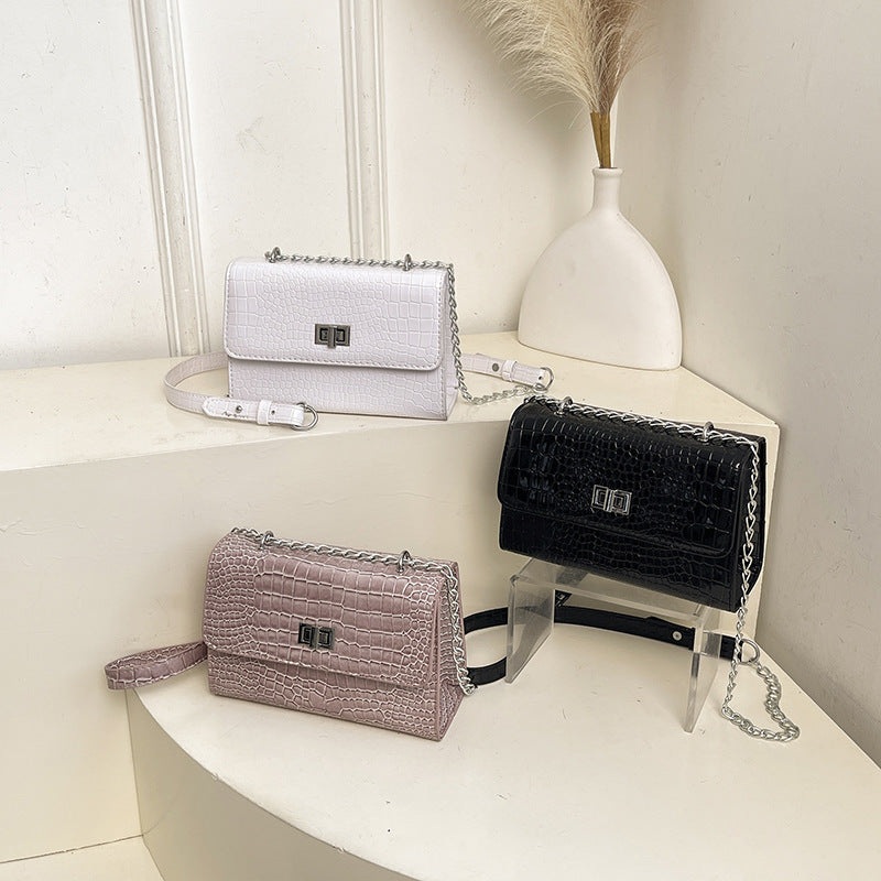 Croc-Embossed Structured Crossbody Handbag — product view 5