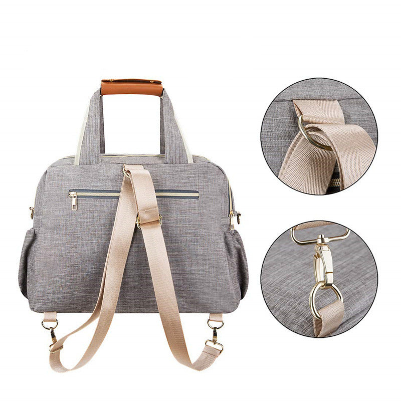 Ladies diaper bag with integrated changing mat LoungeYard — product view 3