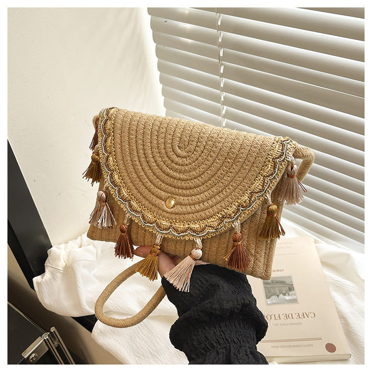 Bohemian Woven Clutch Bag LoungeYard — product view 3