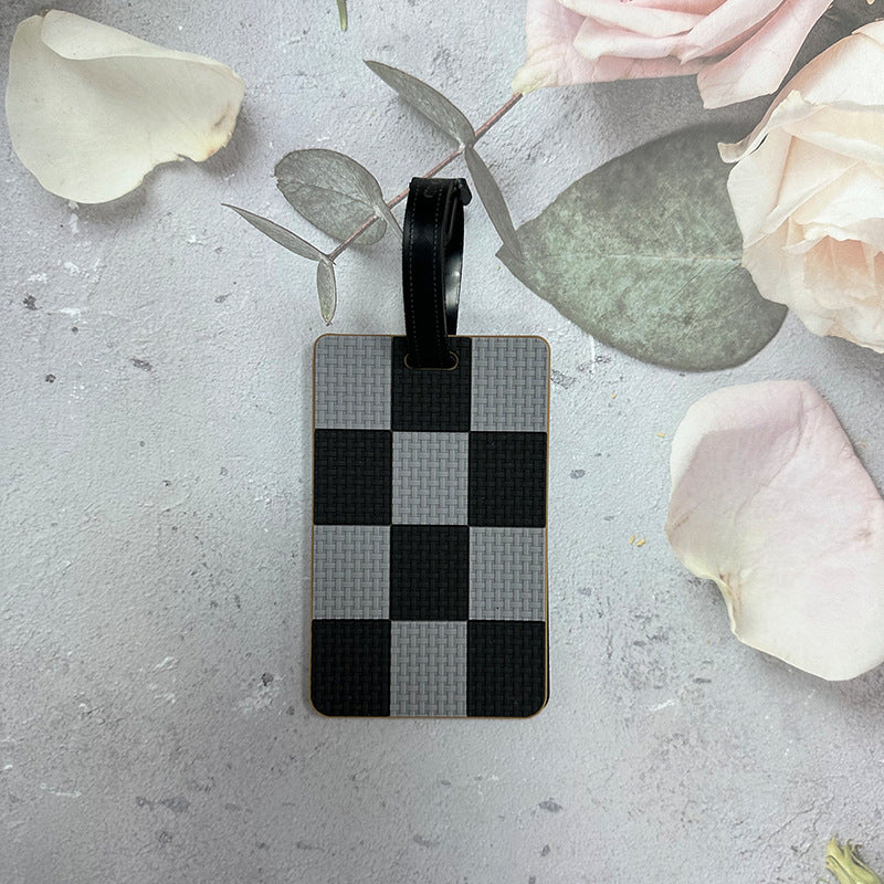 Checkerboard Pattern Luggage Tag LoungeYard — product view 1