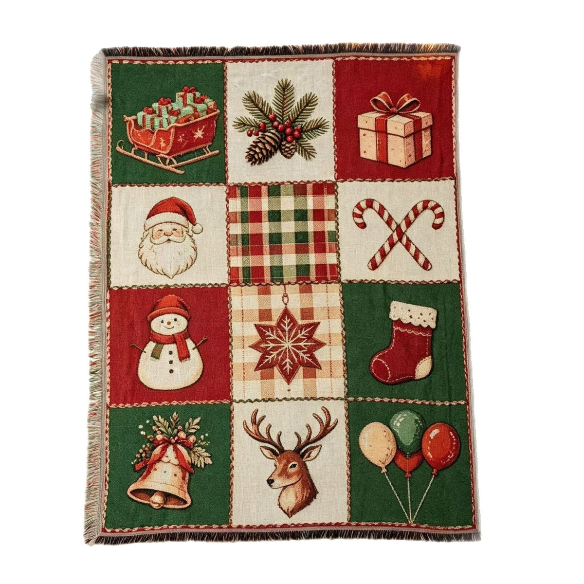 Festive Holiday Theme Throw Blanket — product view 5