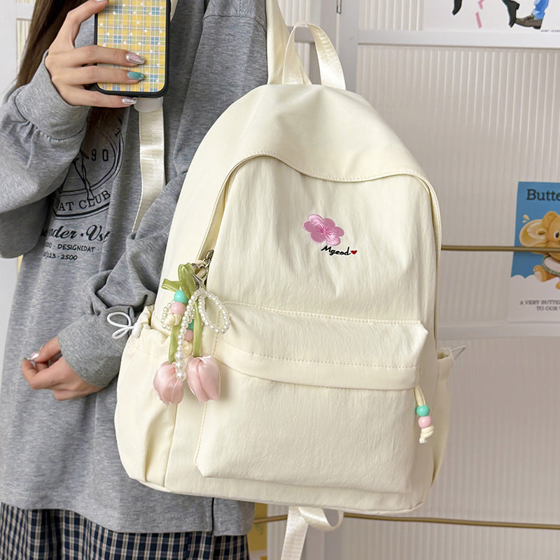 Elegant Floral Embellished Backpack LoungeYard — product view 2