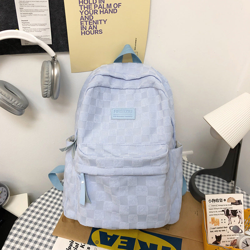 Classic Checked Patterned Backpack LoungeYard — product view 3