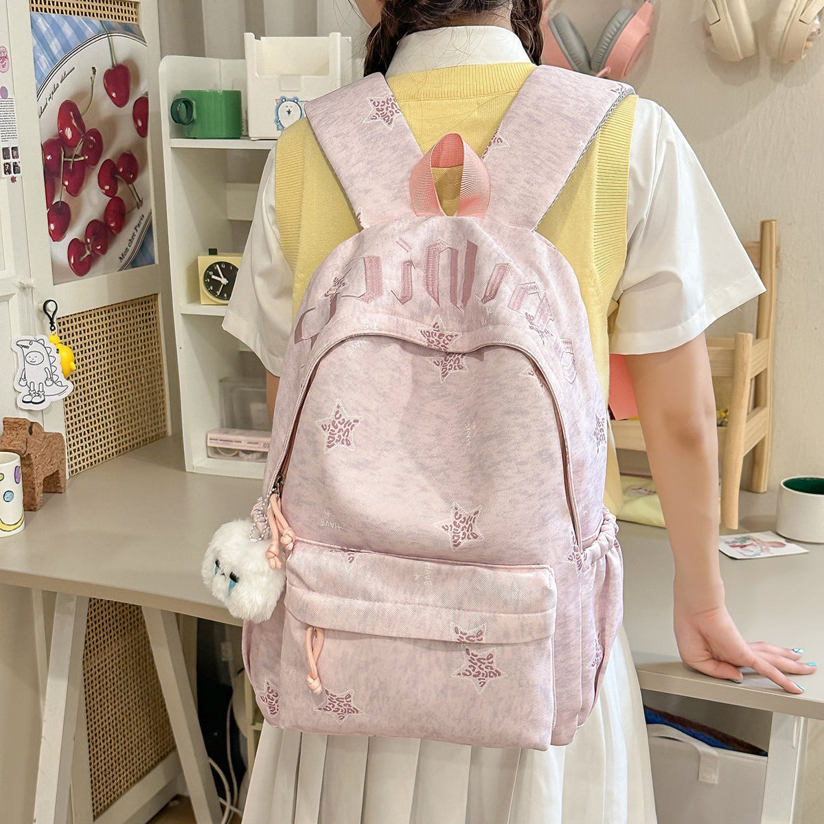 Decorative Floral Patterned Backpack LoungeYard — product view 2