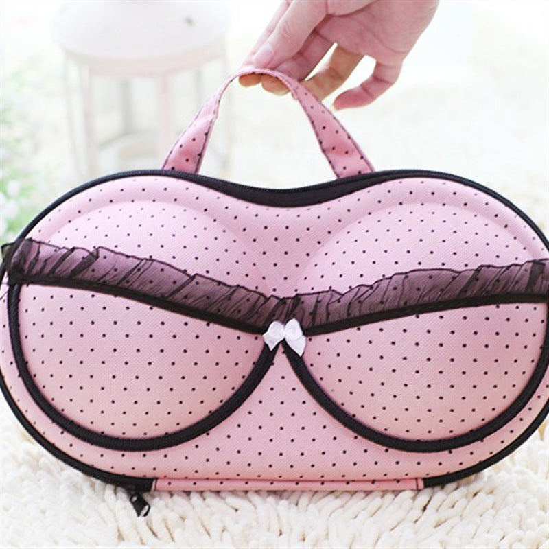 Stylish Dot Patterned Makeup Organizer LoungeYard — product view 3