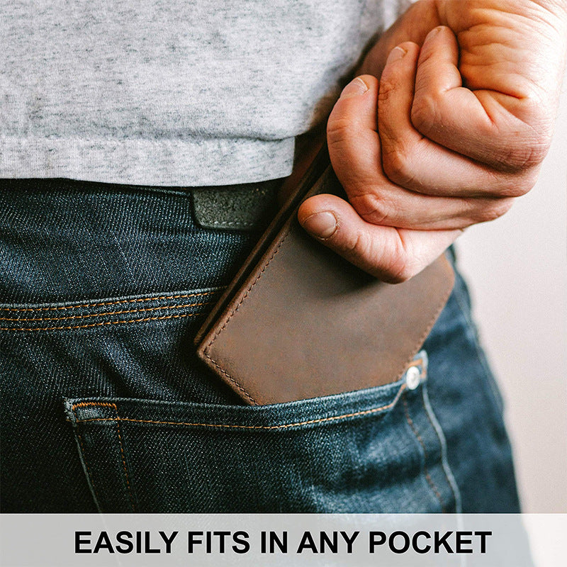 Elegant Leather Billfold Wallet LoungeYard — product view 3