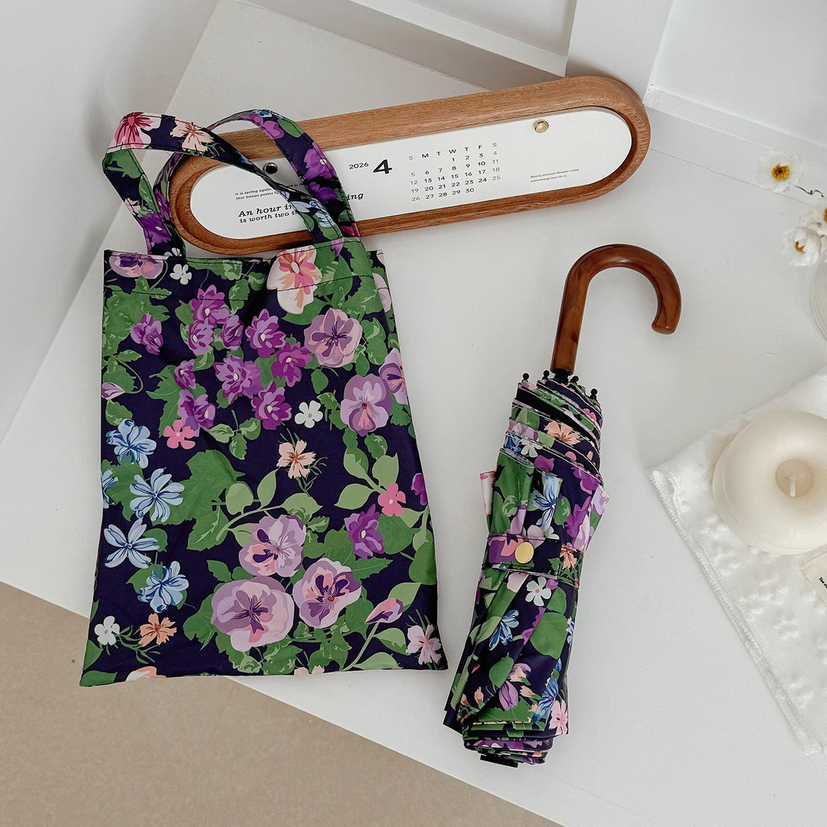Women's multifunctional shoulder bag with floral design LoungeYard — product view 6