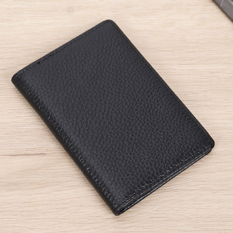 Premium Textured Leather Card Holder LoungeYard — product view 1