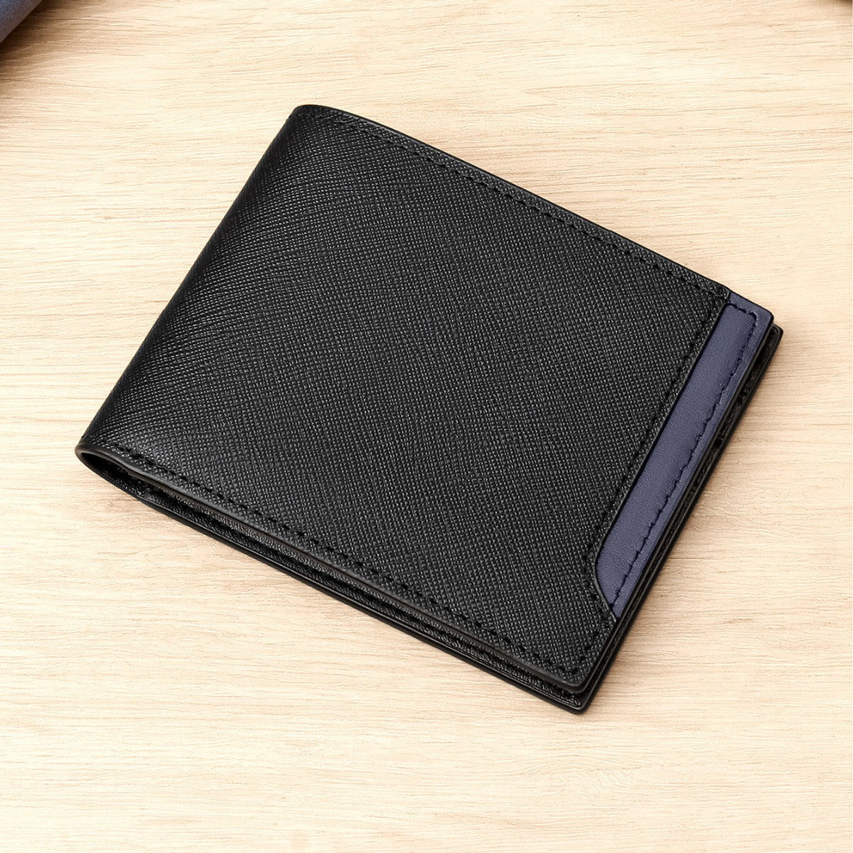 Textured Leather Card Wallet LoungeYard — product view 1