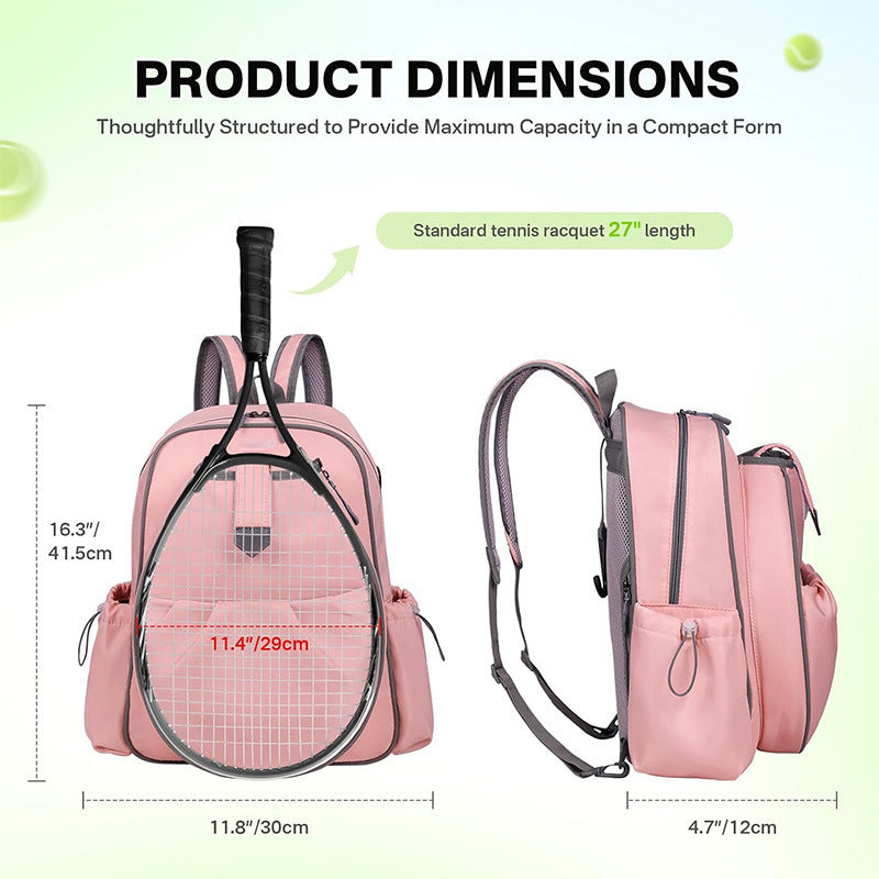 Multi-Compartment Tennis Racket Backpack LoungeYard — product view 2
