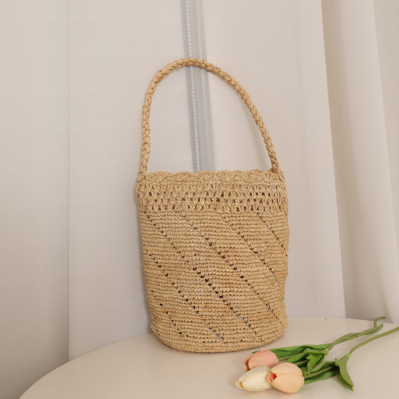 Handmade Woven Basket Bag LoungeYard — product view 4