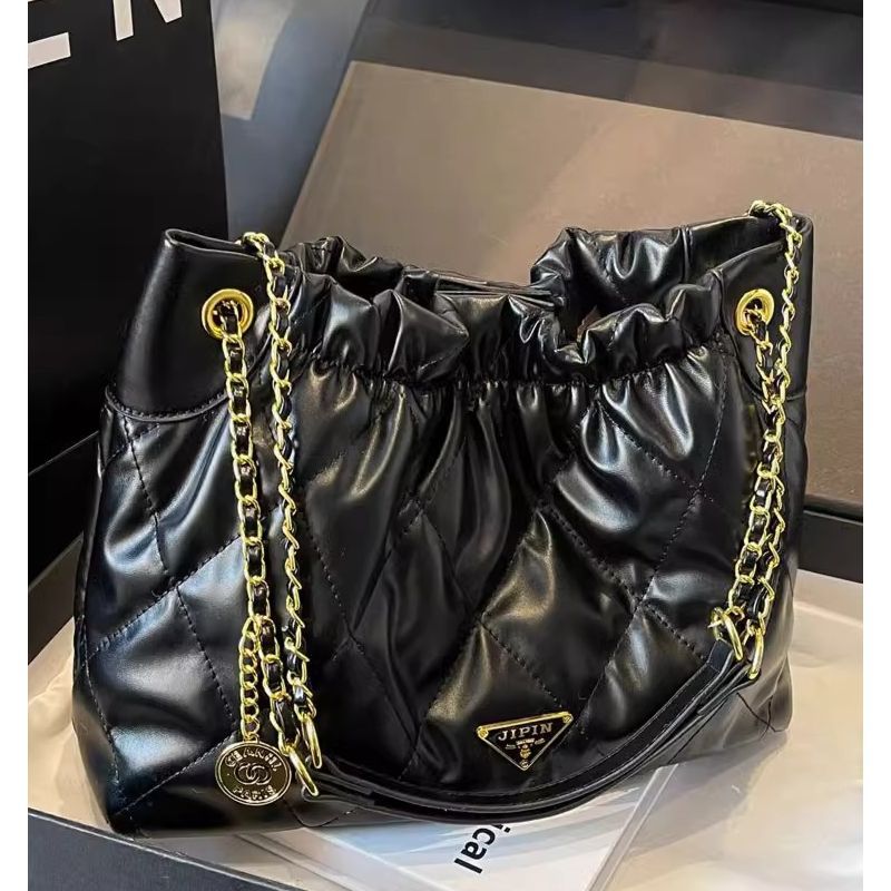 Quilted Chain-Handle Shoulder Bag LoungeYard — product view 1