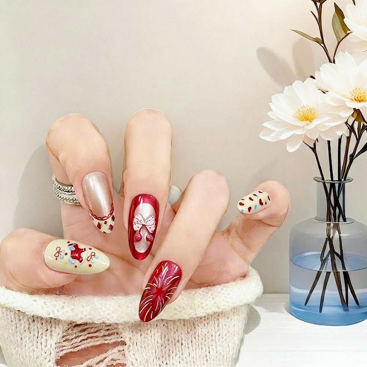 Playful Party-Themed Press-On Nails — product view 4