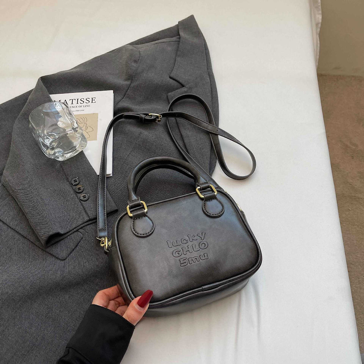 Vintage-Inspired Structured Handbag LoungeYard — product view 7