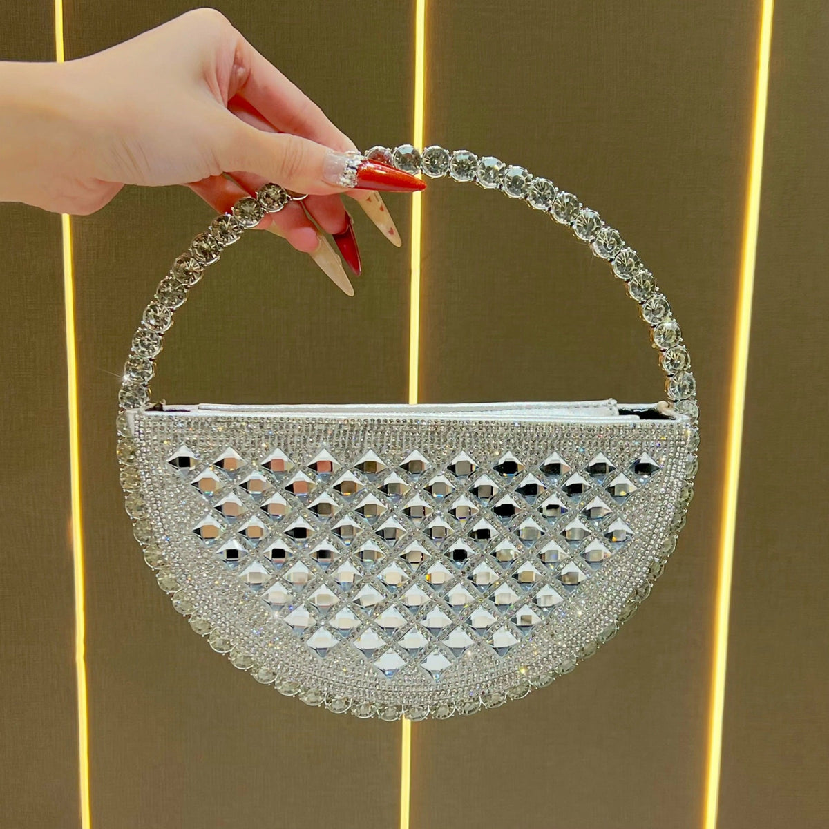 Rhinestone-Studded Clutch — product view 7