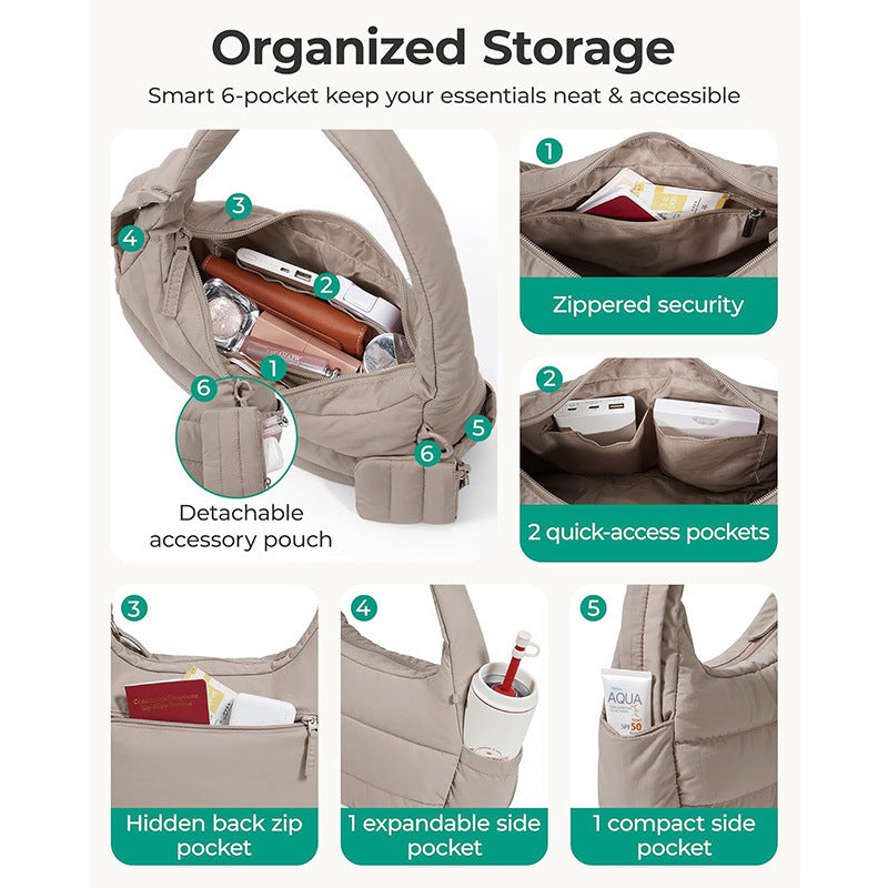 Comfortable shoulder bag with practical additional function LoungeYard — product view 3