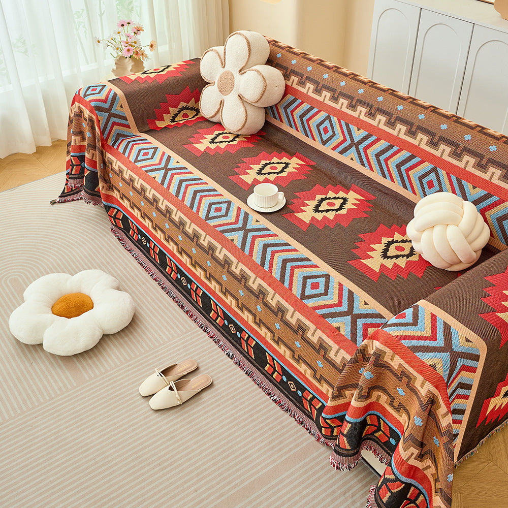 Decorative Geometric Pattern Sofa Throw Blanket — product view 1