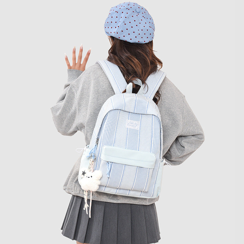 Stylish Striped Design Backpack LoungeYard — product view 6