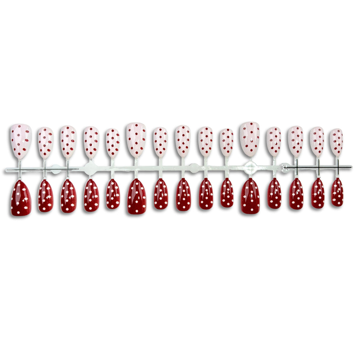 Decorative Press-On Nail Art Set with Charming Dots — product view 4