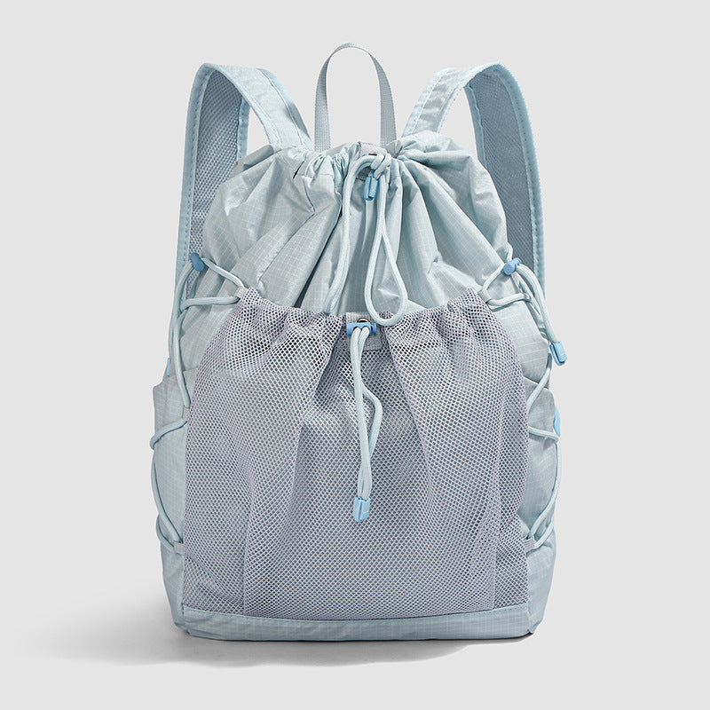 Versatile Mesh-Panel Drawstring Backpack LoungeYard — product view 4