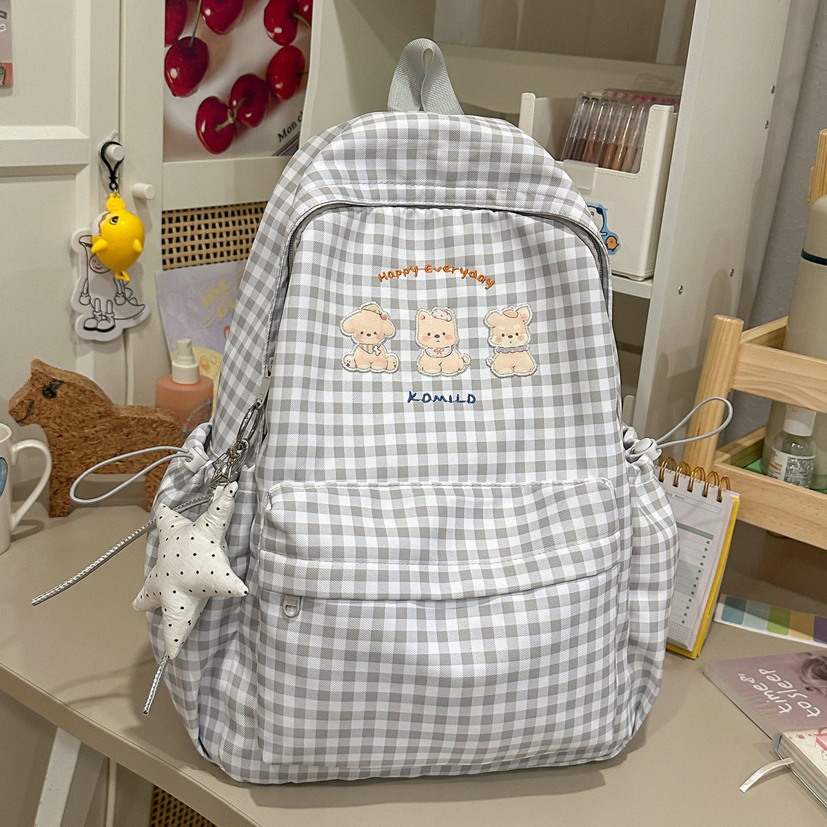 Adorable Graphic Print Backpack LoungeYard — product view 7